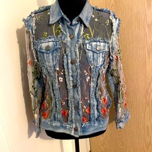 •embroider Jean jacket•